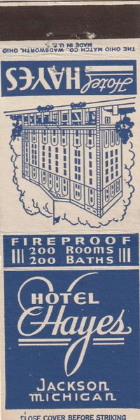 Hotel Hayes - Matchbook (newer photo)